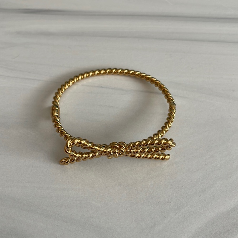 Kate Space Skinny Mini Rope Bow Bangle bracelet